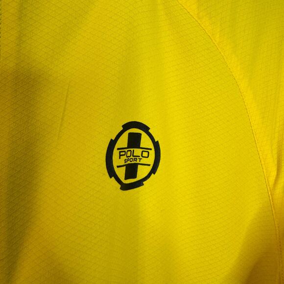 Ralph Lauren Polo Sport Yellow Ripstop Hooded Zipper Windbreaker Jacket Men's M - Picture 5 of 14